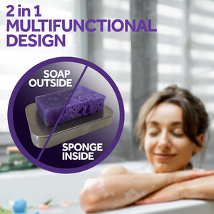 T.TAiO Esponjabon Lavender Soap Sponge For Face & Body (2 Pack)