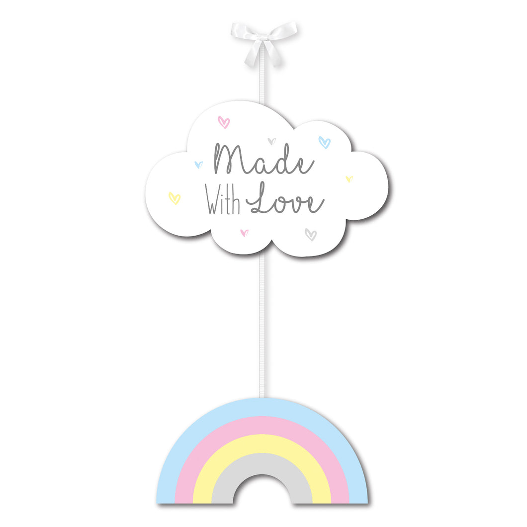 Cloud & Rainbow Wooden Nursery Sign