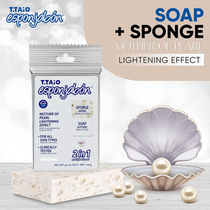 T.TAiO Esponjabon Mother Of Pearl Soap Sponge For Face & Body