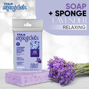 T.TAiO Esponjabon Lavender Soap Sponge For Face & Body