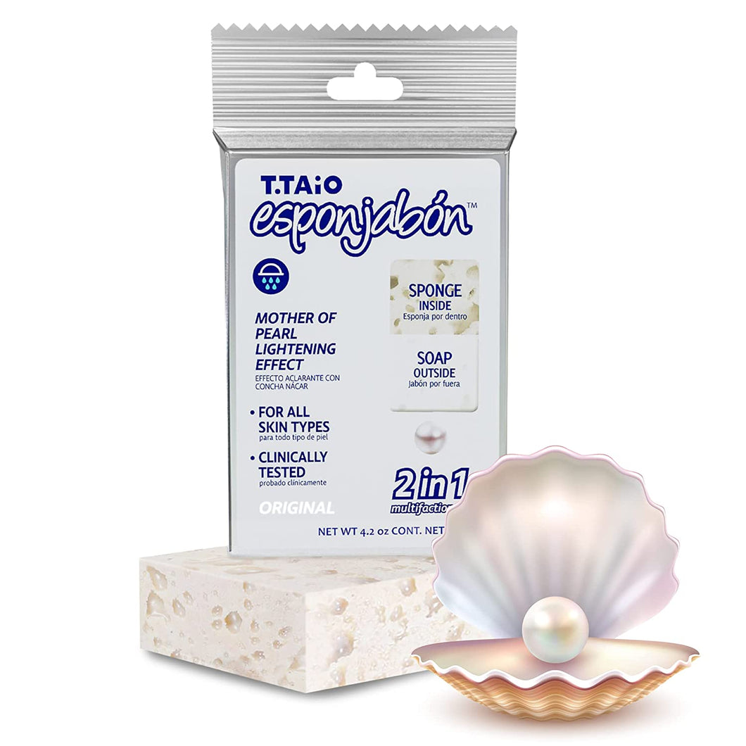 T.TAiO Esponjabon Mother Of Pearl Soap Sponge For Face & Body