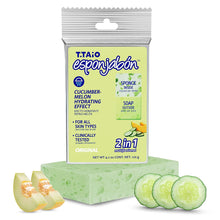 Load image into Gallery viewer, T.TAiO Esponjabon Cucumber-Melon Soap Sponge For Face &amp; Body

